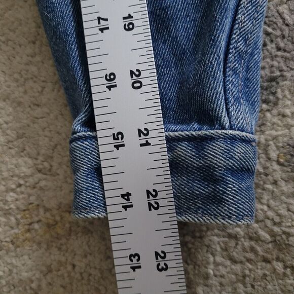 VTG Stefano International Jacket Small Blue Denim Lace Crop 90s Cottagecore - Picture 11 of 12